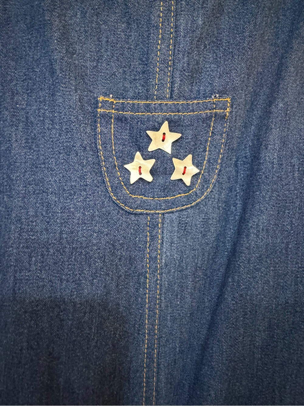 Vintage 90s Casey Coleman Embroidered Lighthouse Denim Jumper Dress NWT 3X - Picture 9 of 12